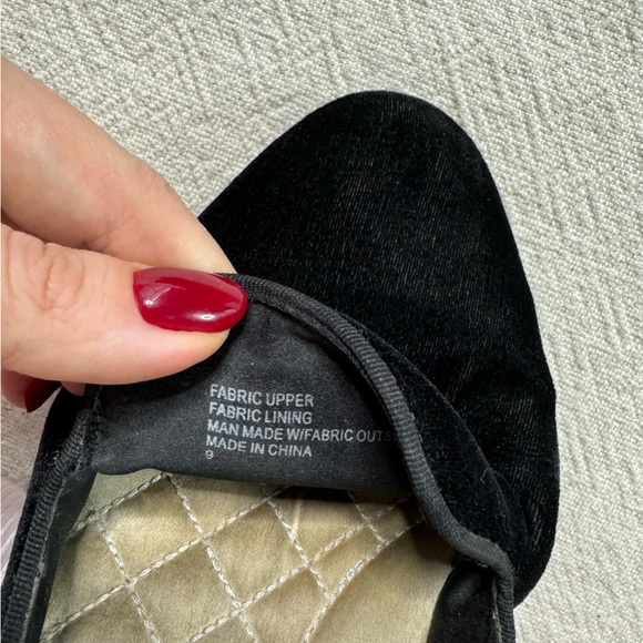 Birdies The Starling Slipper Loafers Black Velvet Slip On Flats Shoes 9 - Picture 7 of 8